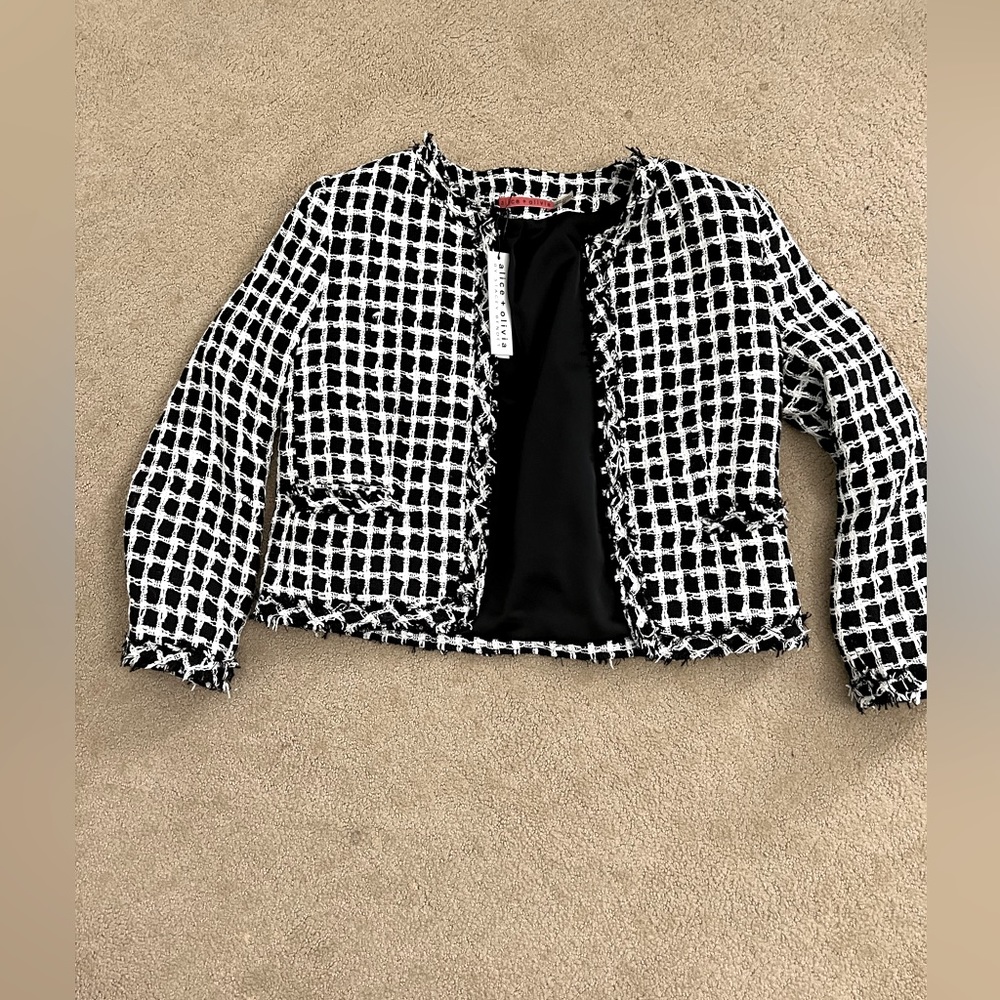 Alice and Olivia tweed jacket